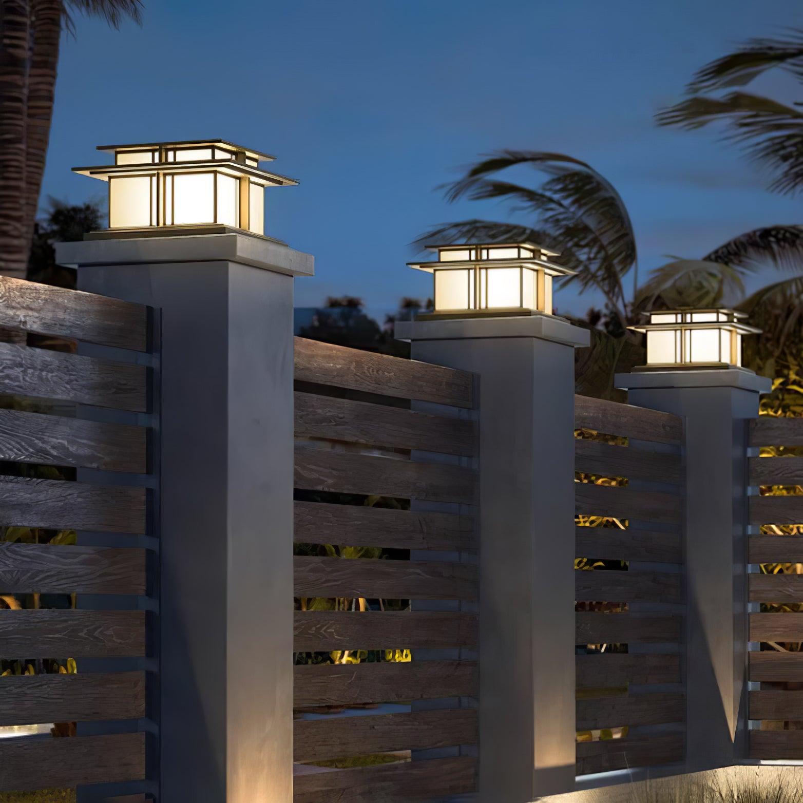 Elegant Outdoor Pillar Light - Sturdy Design for Garden & Pathways