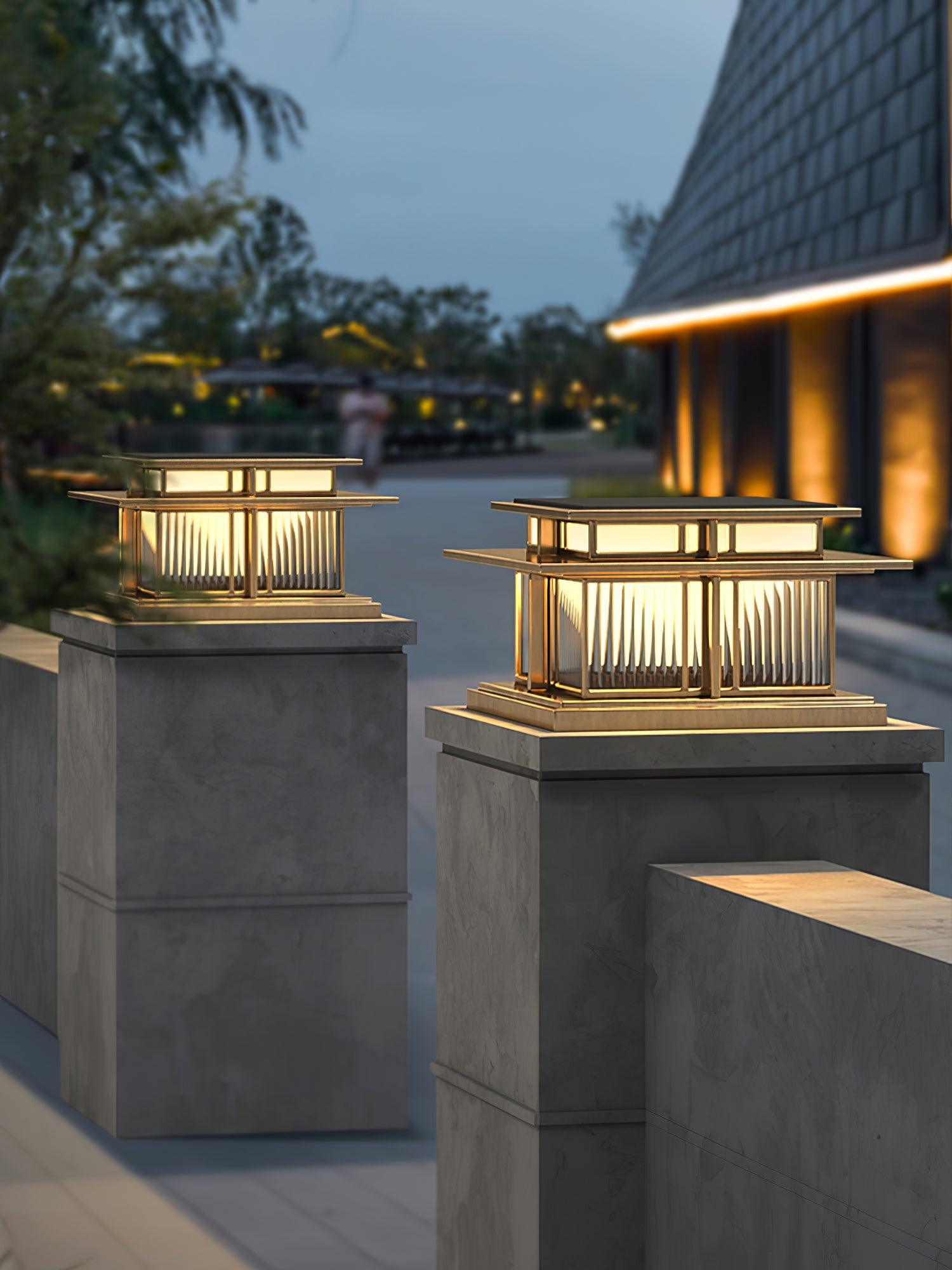 Elegant Outdoor Pillar Light - Sturdy Design for Garden & Pathways