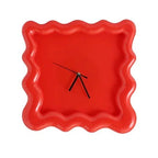 Artisano Modern Wall Clock with Glossy Wave Design