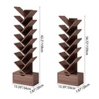 Multi-Tier Storage Bookshelf – Eco-Friendly Solid Wood for Home Office