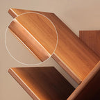 Multi-Tier Storage Bookshelf – Eco-Friendly Solid Wood for Home Office