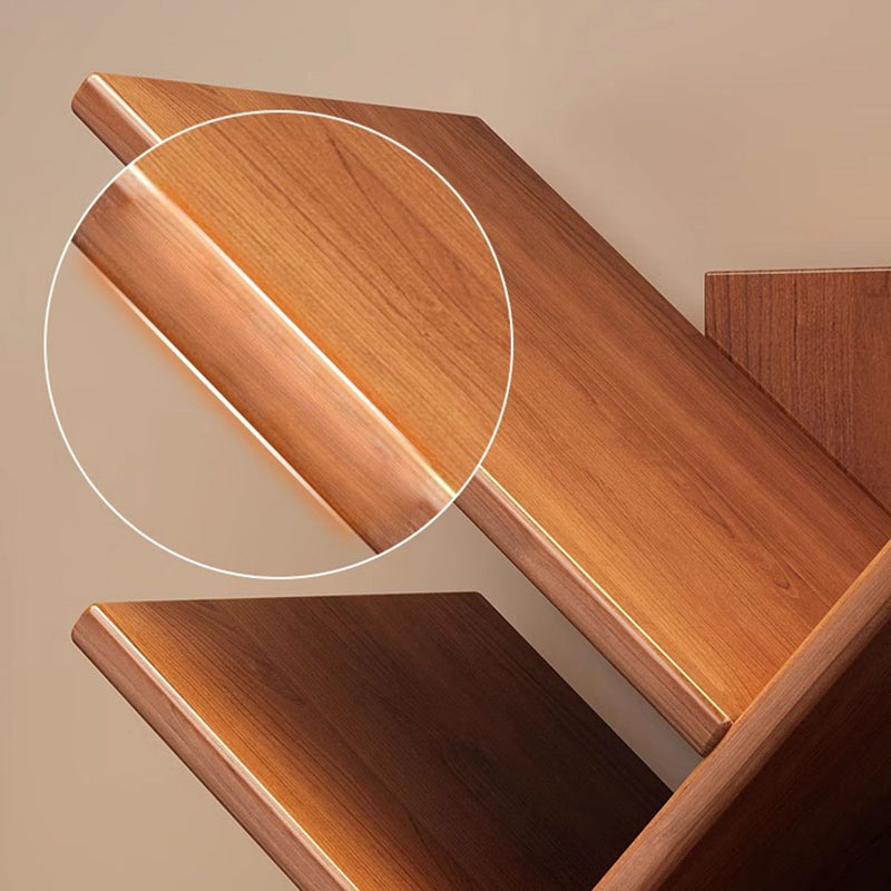 Multi-Tier Storage Bookshelf – Eco-Friendly Solid Wood for Home Office