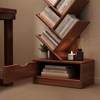 Multi-Tier Storage Bookshelf – Eco-Friendly Solid Wood for Home Office