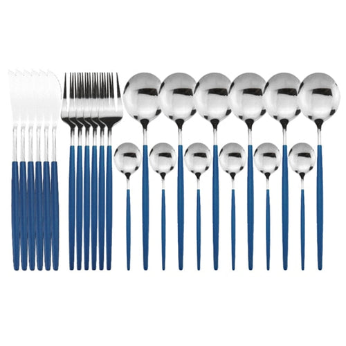 24-Piece Stainless Steel Cutlery Set for Sophisticated Dining