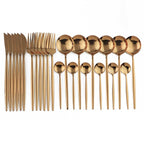 24-Piece Stainless Steel Cutlery Set for Sophisticated Dining