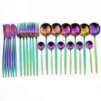 24-Piece Stainless Steel Cutlery Set for Sophisticated Dining