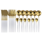 24-Piece Stainless Steel Cutlery Set for Sophisticated Dining