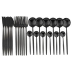 24-Piece Stainless Steel Cutlery Set for Sophisticated Dining