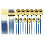 24-Piece Stainless Steel Cutlery Set for Sophisticated Dining