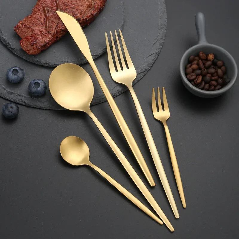30-Piece Stainless Steel Flatware Set for Stylish Dining