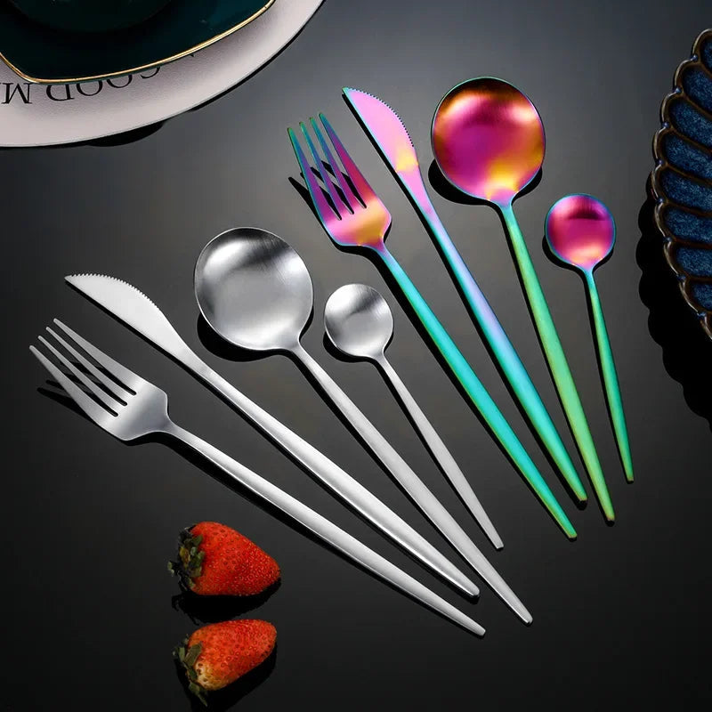 30-Piece Stainless Steel Flatware Set for Stylish Dining