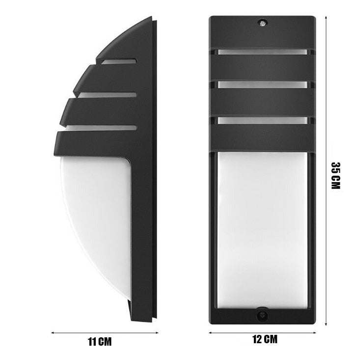 Contemporary Outdoor Wall Light with Motion Sensor – Waterproof LED Design