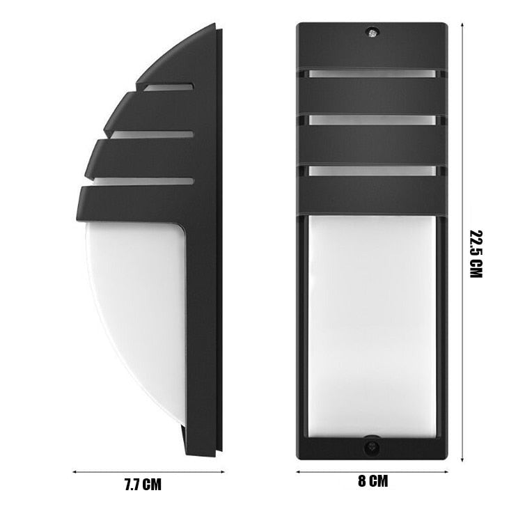 Contemporary Outdoor Wall Light with Motion Sensor – Waterproof LED Design