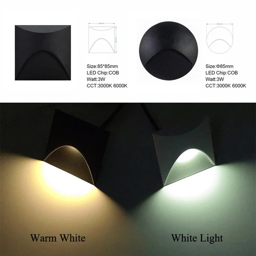 Contemporary Waterproof Outdoor Wall Light Fixture with LED Lighting