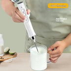 Rechargeable Stainless Steel Milk Frother – High-Speed Foam Maker