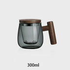 Elegant Heat-Resistant Glass Tea Cup Set with Strainer and Lid