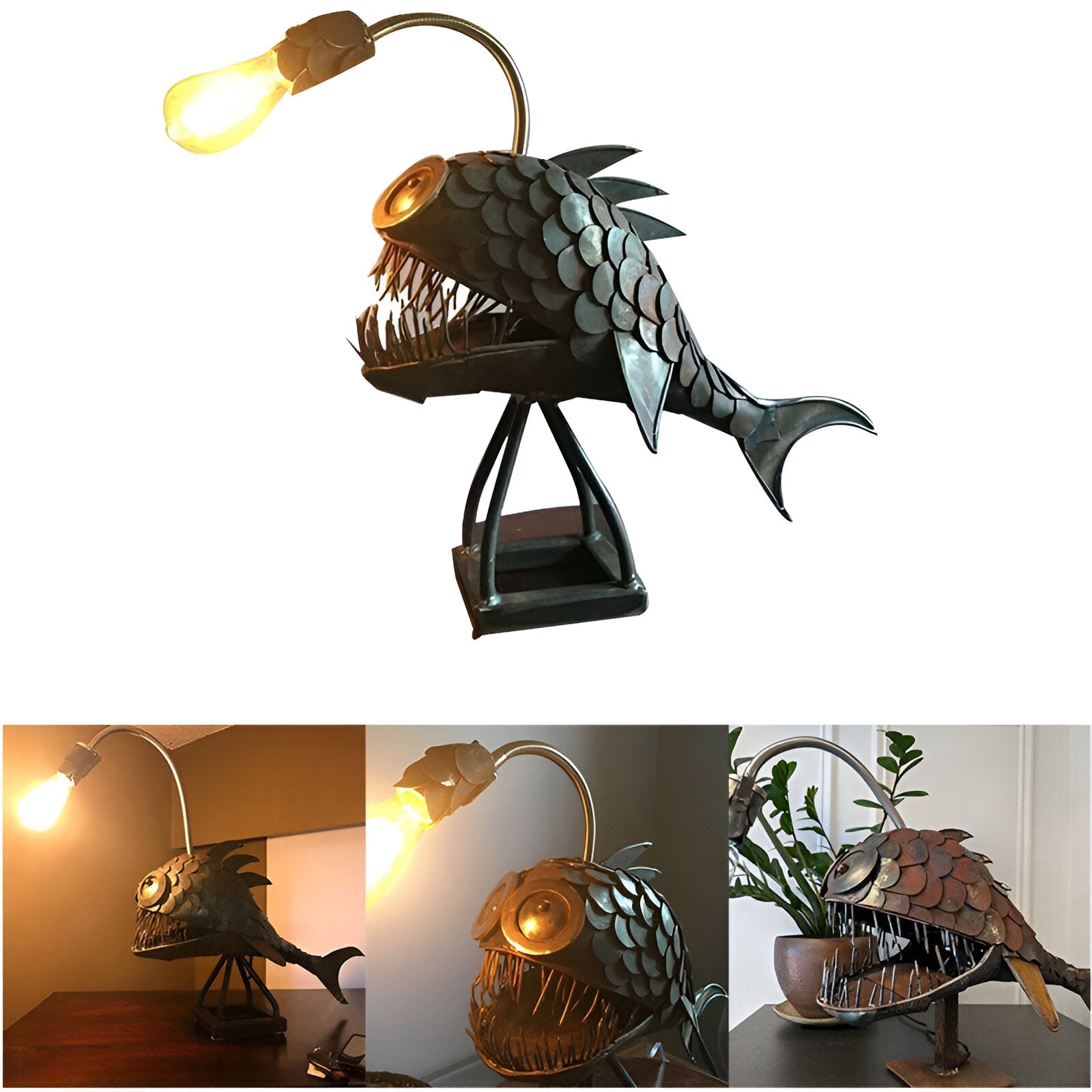 Whimsical Steampunk-Inspired Floor Lamp for Home Living Room Design