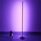 Contemporary Floor Lamp with Multi-Color LED Light for Living Room