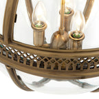 Industrial Globe Hanging Light Fixture - Vintage Glass Pendant