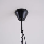 Industrial Globe Hanging Light Fixture - Vintage Glass Pendant