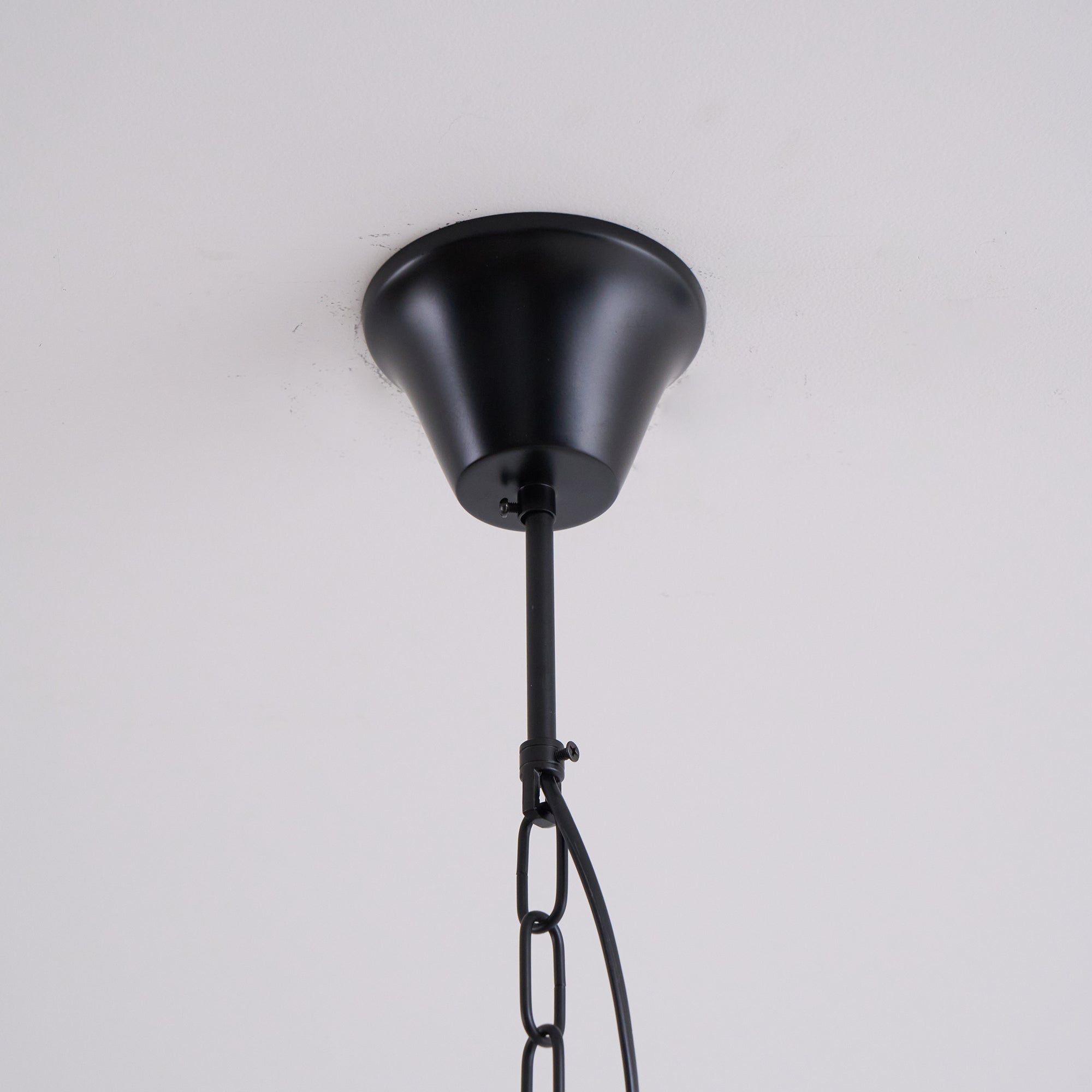 Industrial Globe Hanging Light Fixture - Vintage Glass Pendant