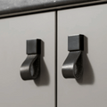 Sophisticated Leather and Metal Cabinet Pull