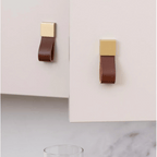 Sophisticated Leather and Metal Cabinet Pull