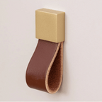 Sophisticated Leather and Metal Cabinet Pull