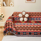 Boho Geometric Sofa Cover - Breathable Blend of Polyester and Cotton