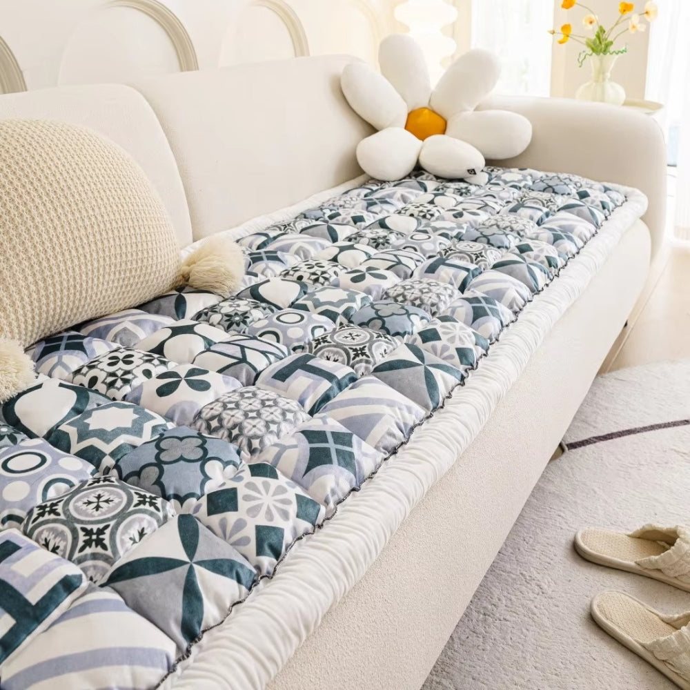 Bohemian Style Sofa Slipcover - Thick Microfiber Protection