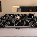 Soft Chenille Sofa Cover in Bohemian Paisley Design