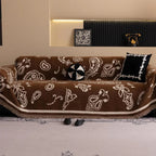 Soft Chenille Sofa Cover in Bohemian Paisley Design