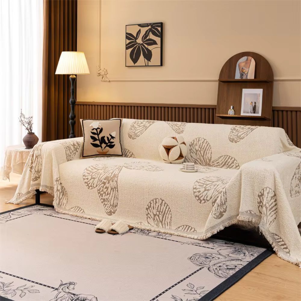 Butterfly Patterned Soft Microfiber Sofa Protector