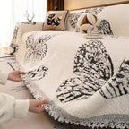 Butterfly Patterned Soft Microfiber Sofa Protector