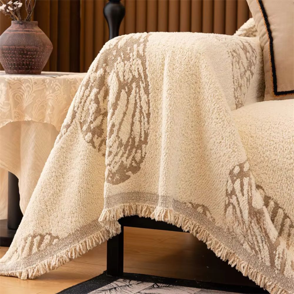 Butterfly Patterned Soft Microfiber Sofa Protector