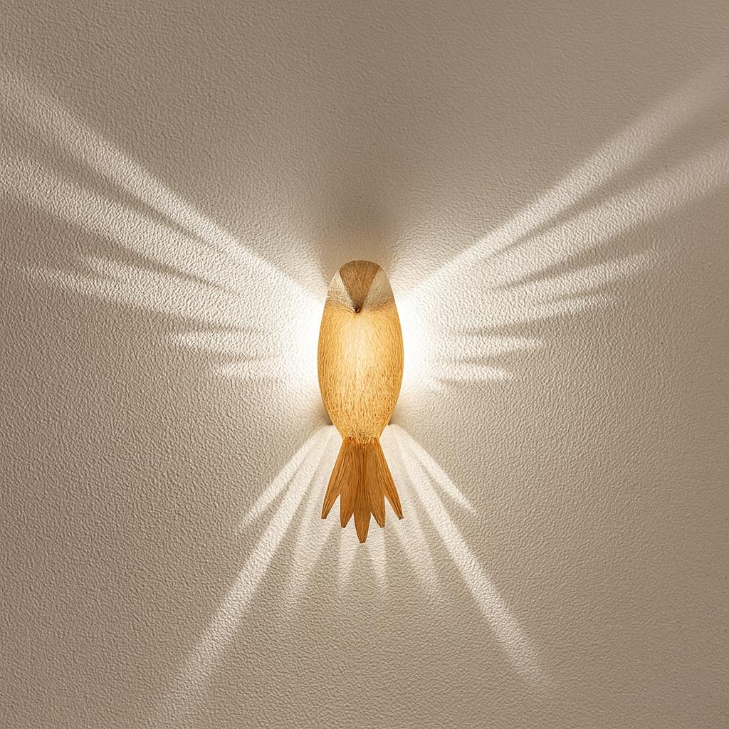 LED Wall Light Fixture - Bird Design with 3D Light Effect