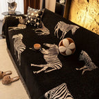 Stylish Microfiber Sofa Cover in Zebra Design - Soft Protection