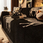 Stylish Microfiber Sofa Cover in Zebra Design - Soft Protection