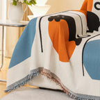 Chenille Sofa Cover with Cat Design - Versatile Use