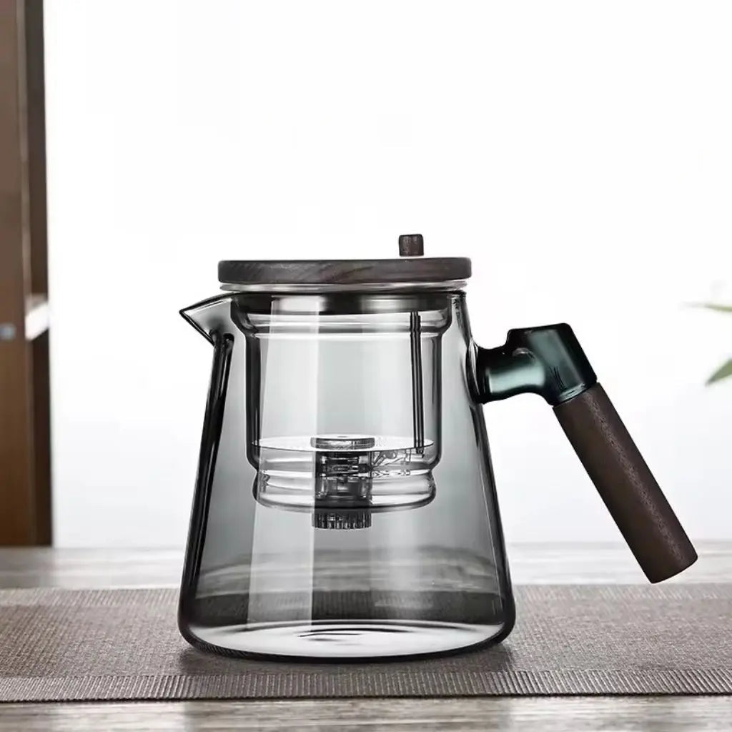 Crystal Brew Glass Teapot with Stainless Steel Infuser