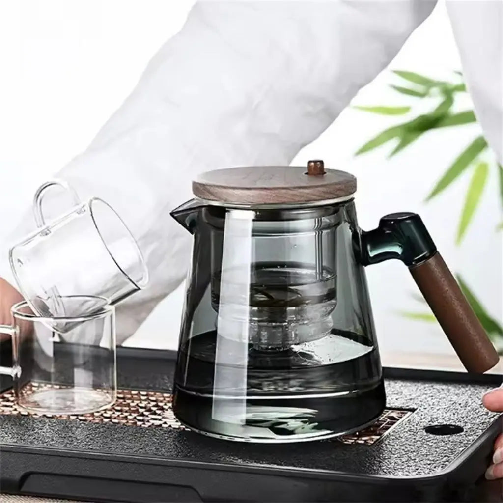 Crystal Brew Glass Teapot with Stainless Steel Infuser