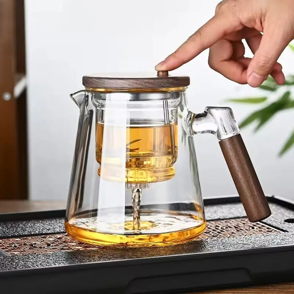 Crystal Brew Glass Teapot with Stainless Steel Infuser