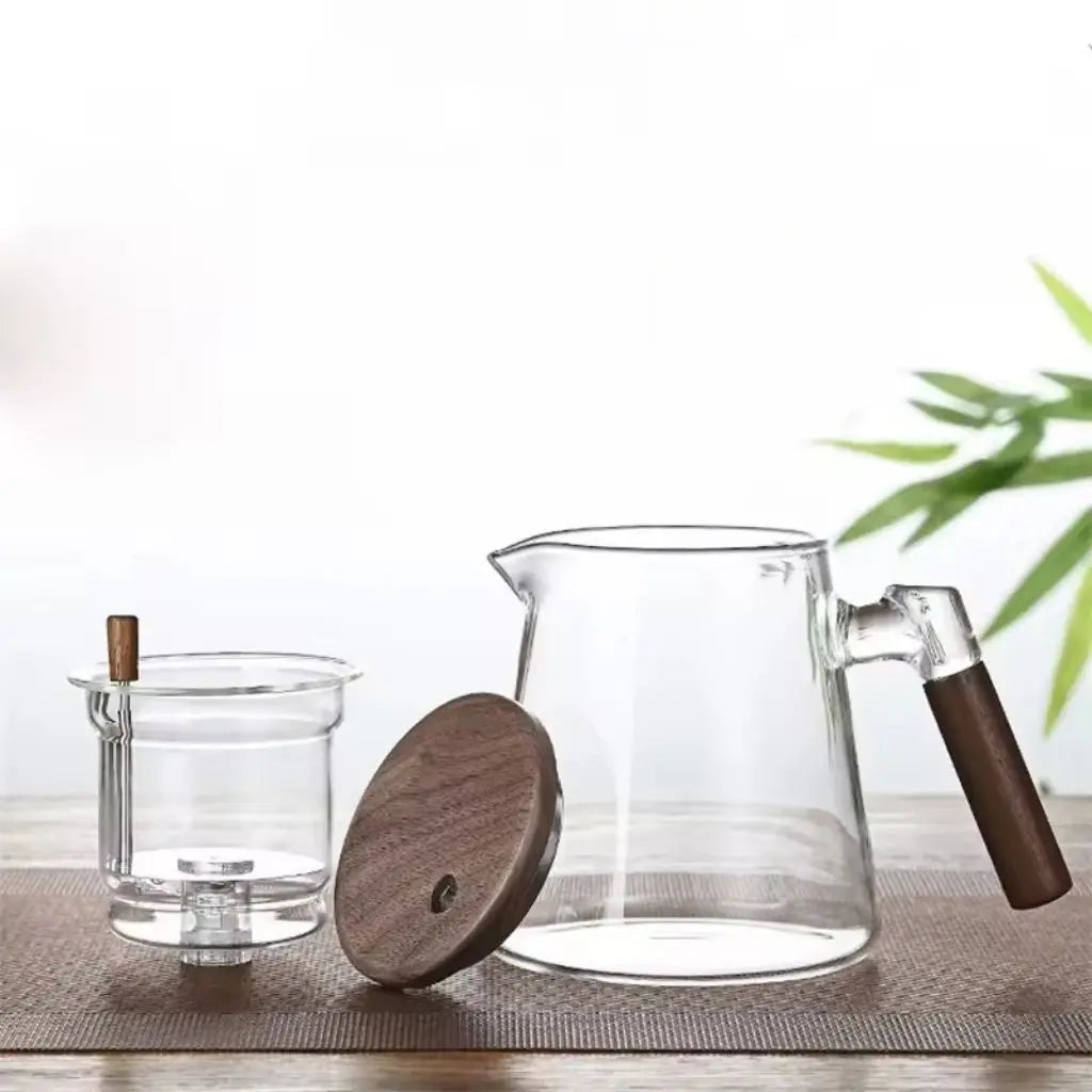 Crystal Brew Glass Teapot with Stainless Steel Infuser