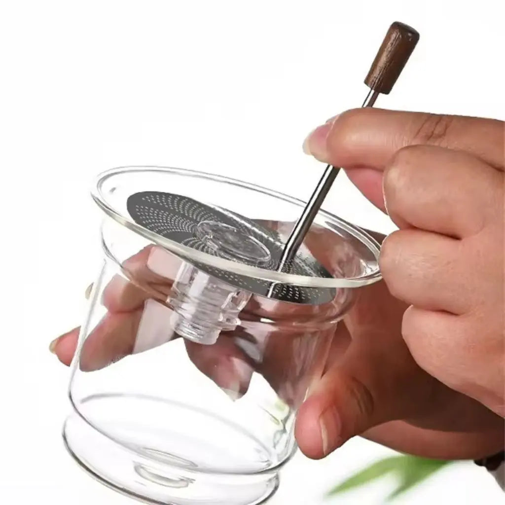 Crystal Brew Glass Teapot with Stainless Steel Infuser