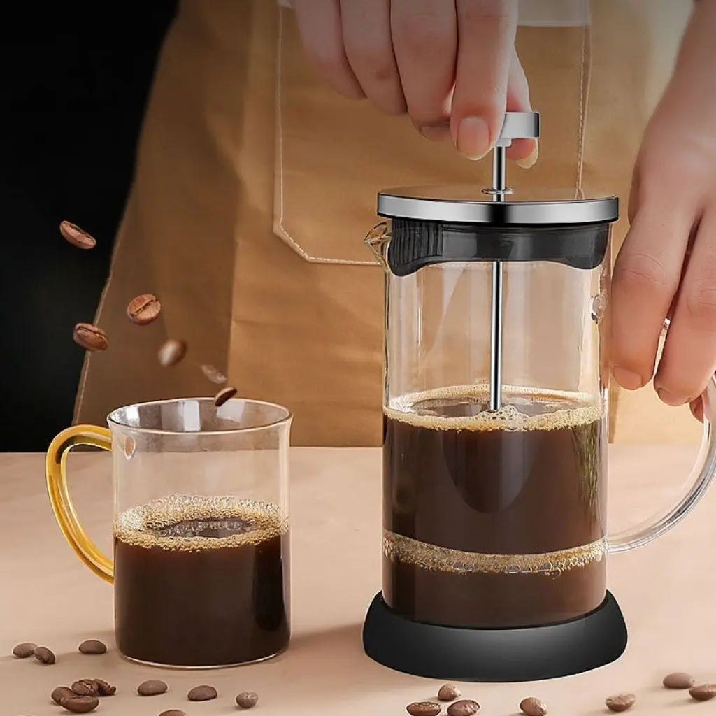 Elegant BrewMaster Glass Press – Perfect for Coffee & Tea