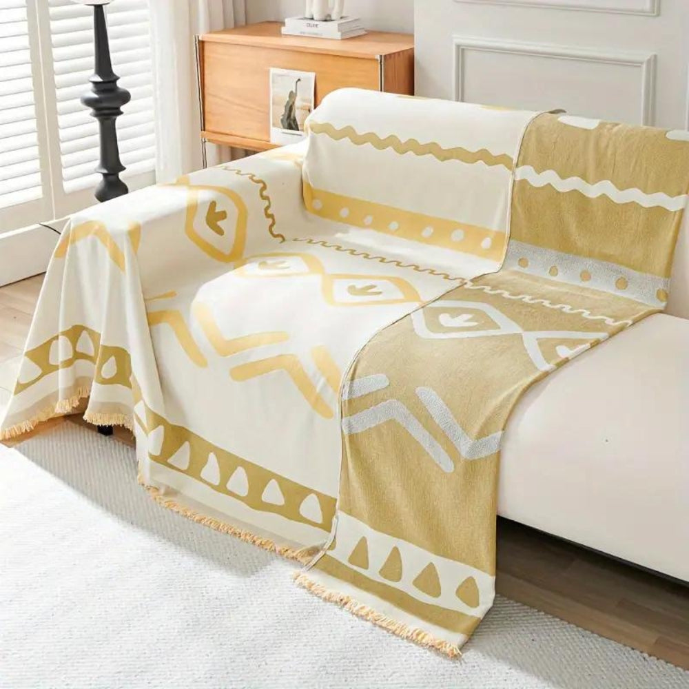 Scandinavian Geometric Sofa Protector - Pet-Friendly Cover