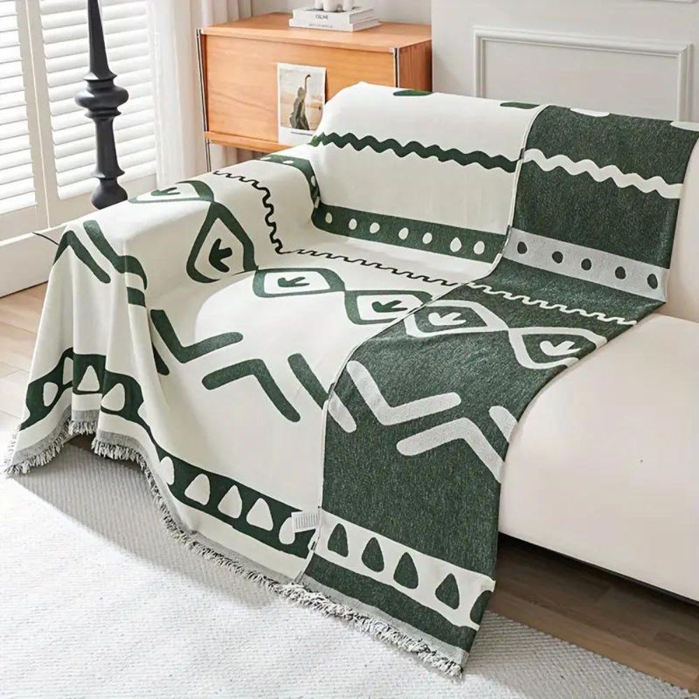 Scandinavian Geometric Sofa Protector - Pet-Friendly Cover