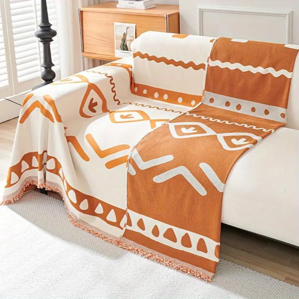 Scandinavian Geometric Sofa Protector - Pet-Friendly Cover
