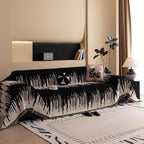 Chenille Sofa Slipcover – Contemporary Brushstroke Pattern, Pet-Proof