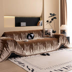 Chenille Sofa Slipcover – Contemporary Brushstroke Pattern, Pet-Proof